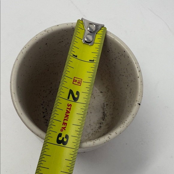 Eye Design Speckled Cream and Brown Ceramic Planter/Vase. Brand New 3x3x3” Decor - Picture 7 of 8